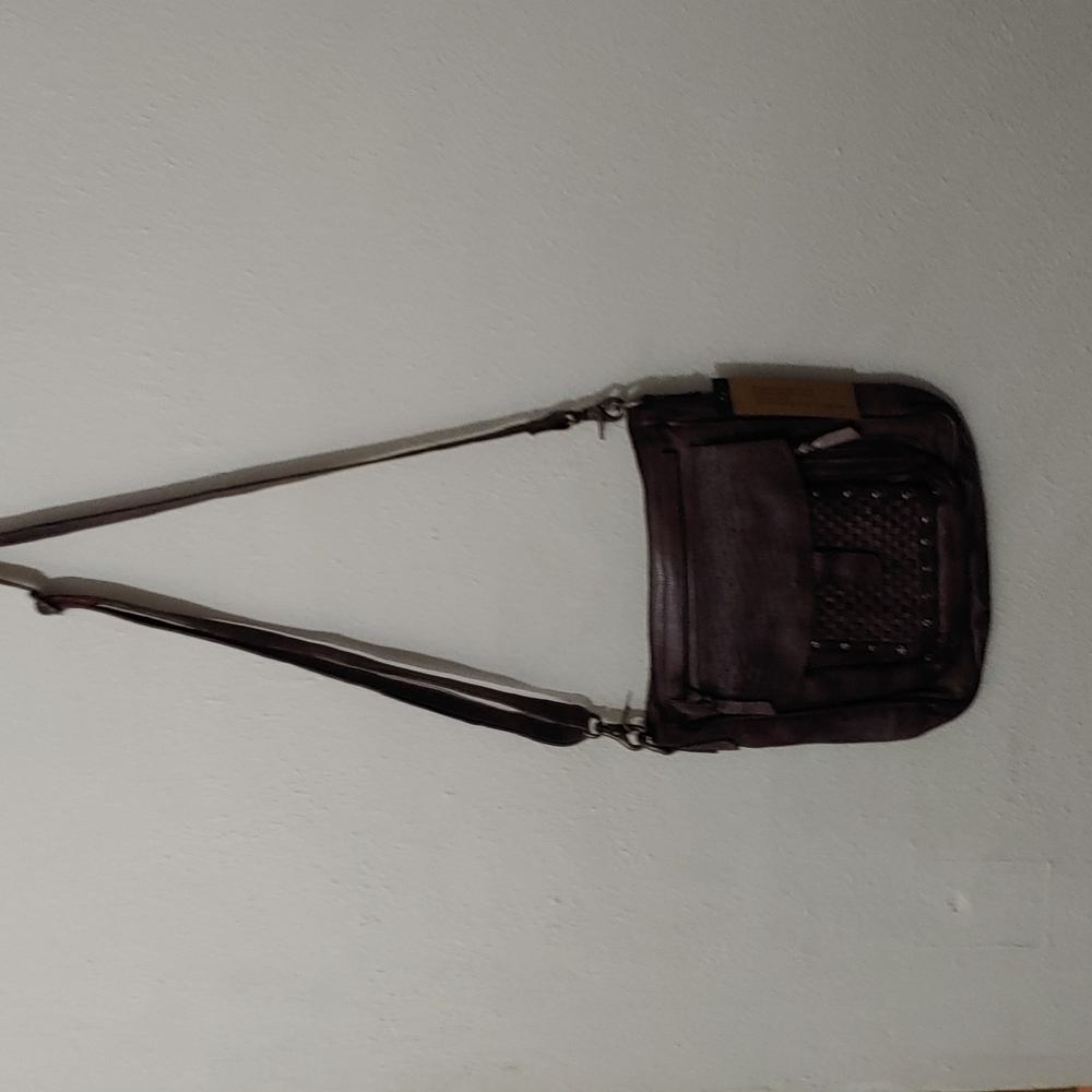 Vanna Moda Leather Saddle Bag Style Handbag NWOT